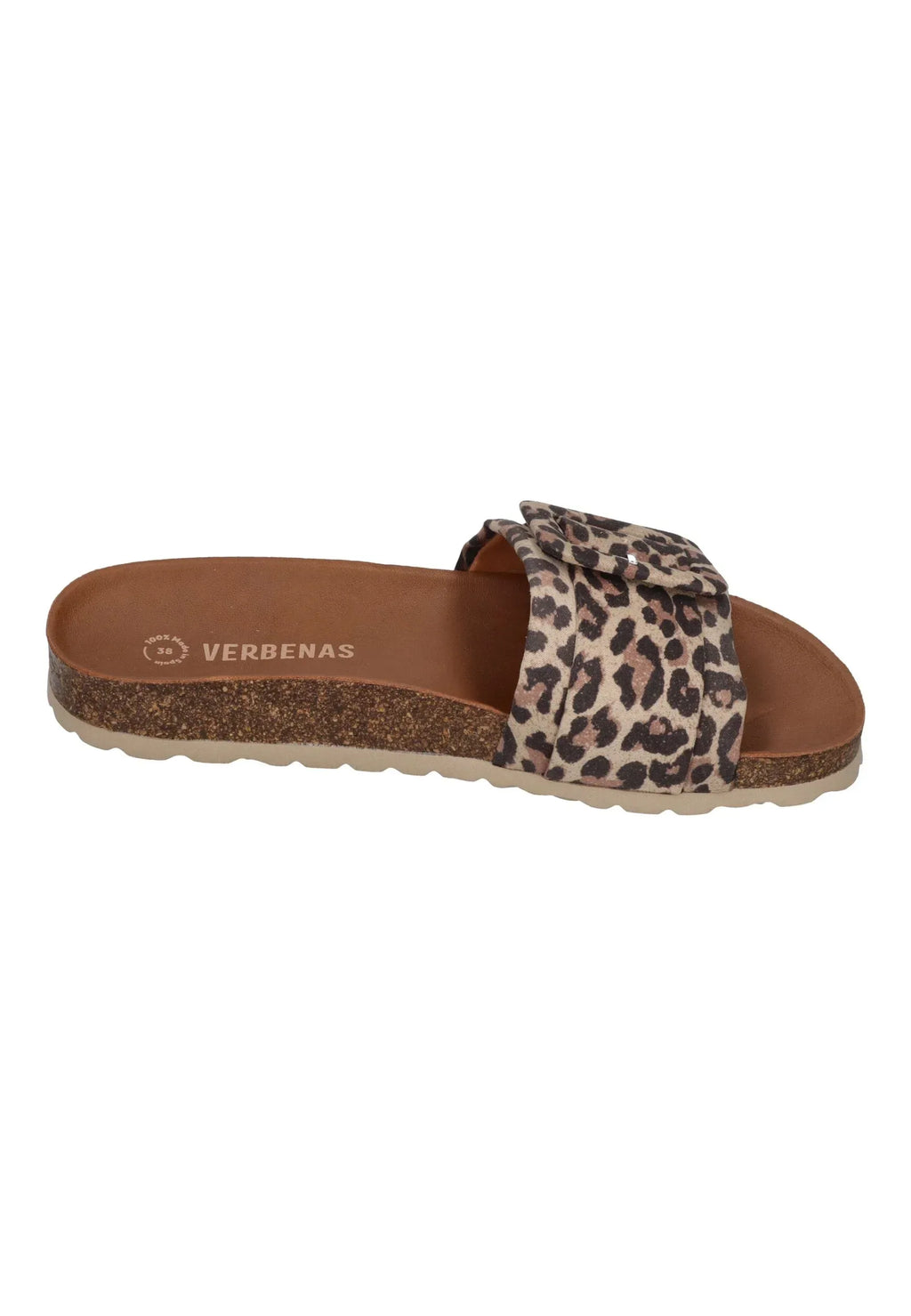 VERBENAS Damen Pantoletten REIKO micro leo nat camel