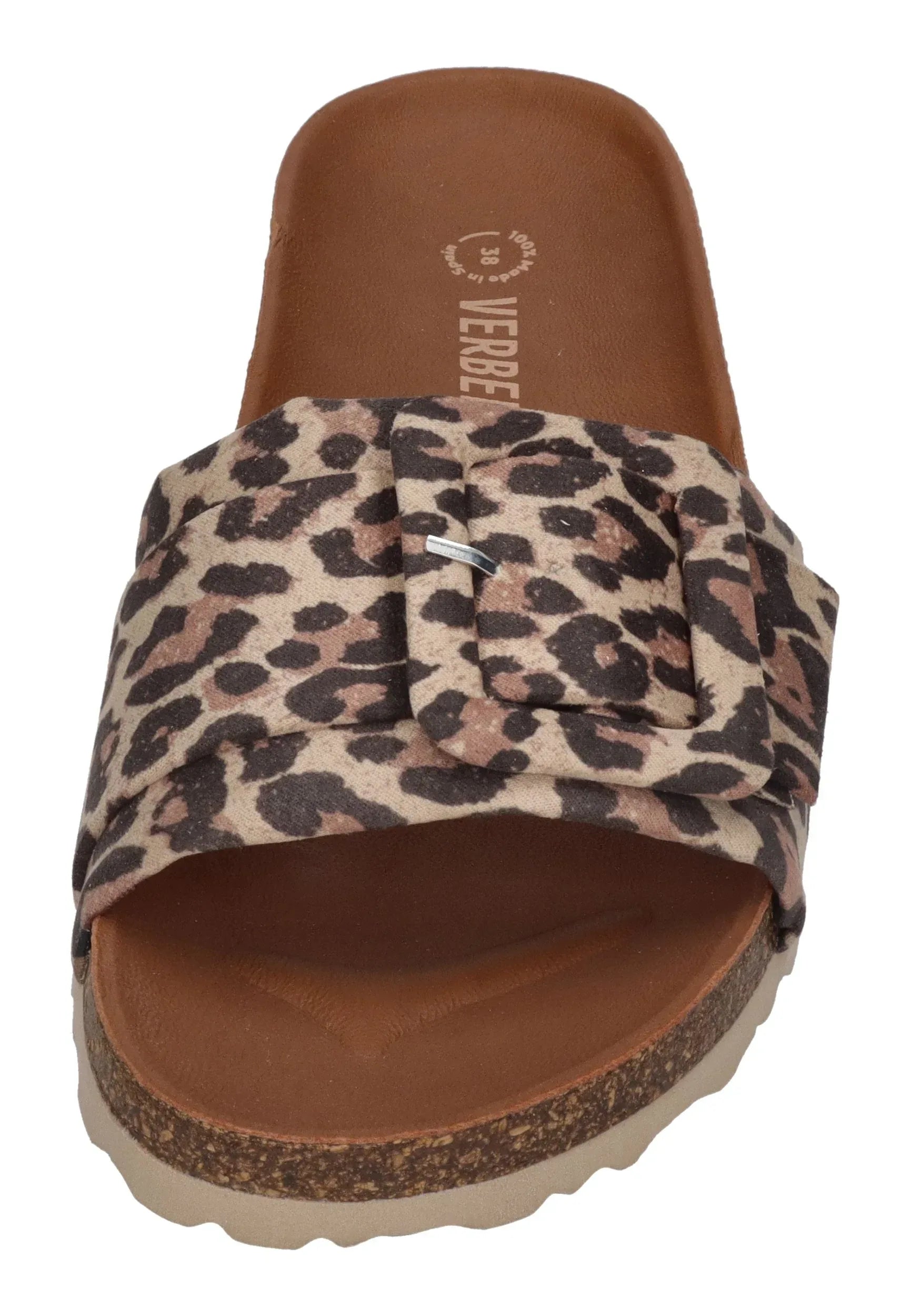 VERBENAS Damen Pantoletten REIKO micro leo nat camel