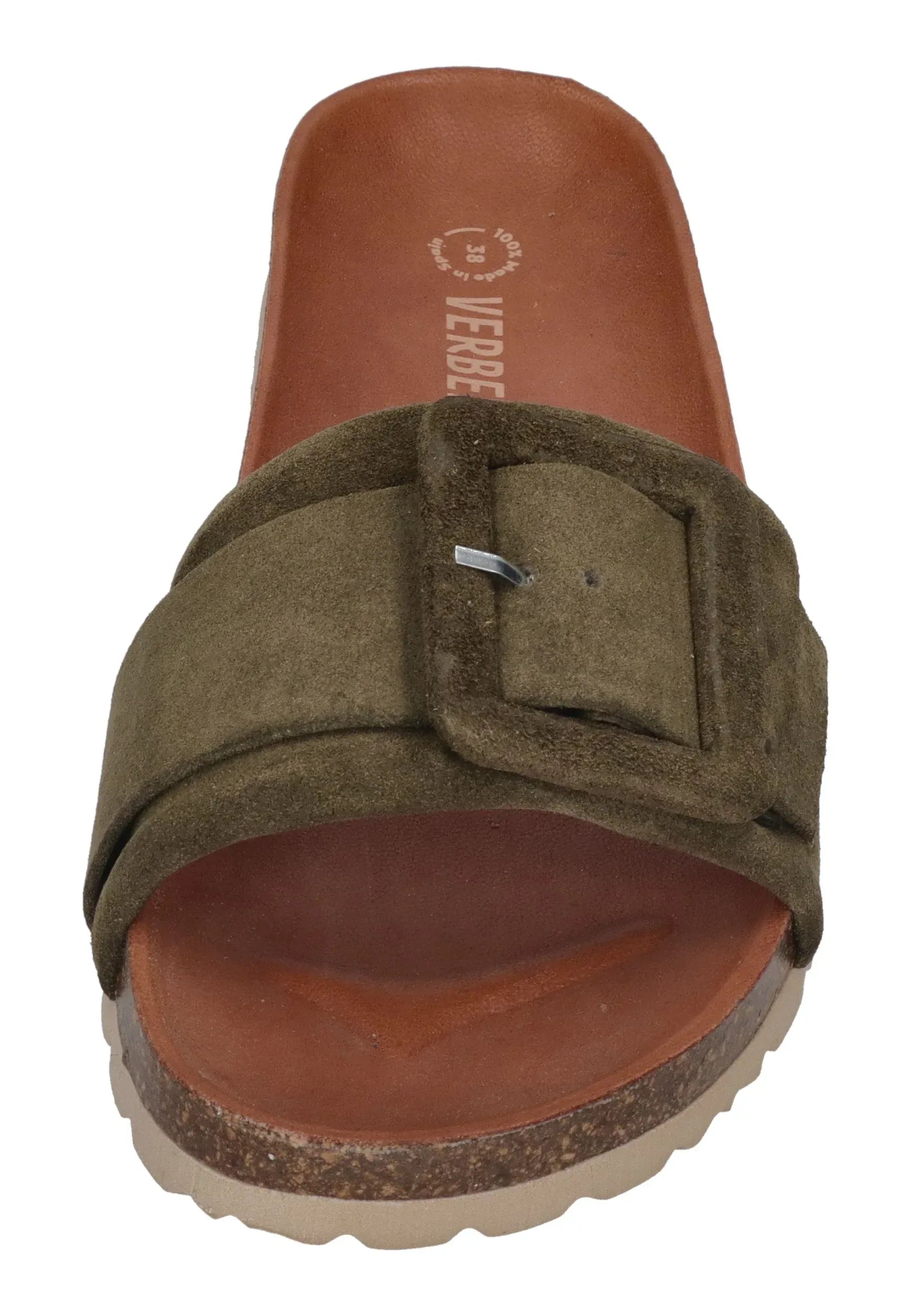 VERBENAS Damen Pantoletten REIKO velour kaki