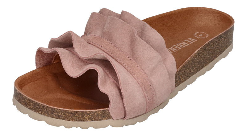 VERBENAS Damen Pantoletten - ROCIO serraje volante - antique