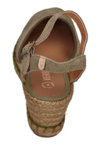 VERBENAS Damen Sandalette MAGGIE serraje tan kaki