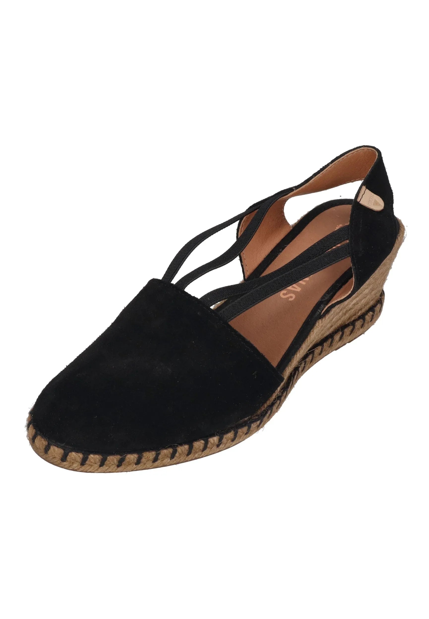 VERBENAS Damen Sandalette MAIKA serraje tan negro