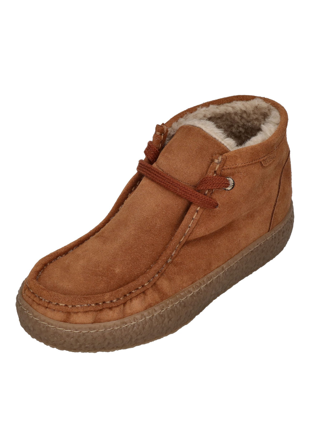 VERBENAS Damen Schnürschuhe Booties BRITTEN FUR SERRAJE moccha