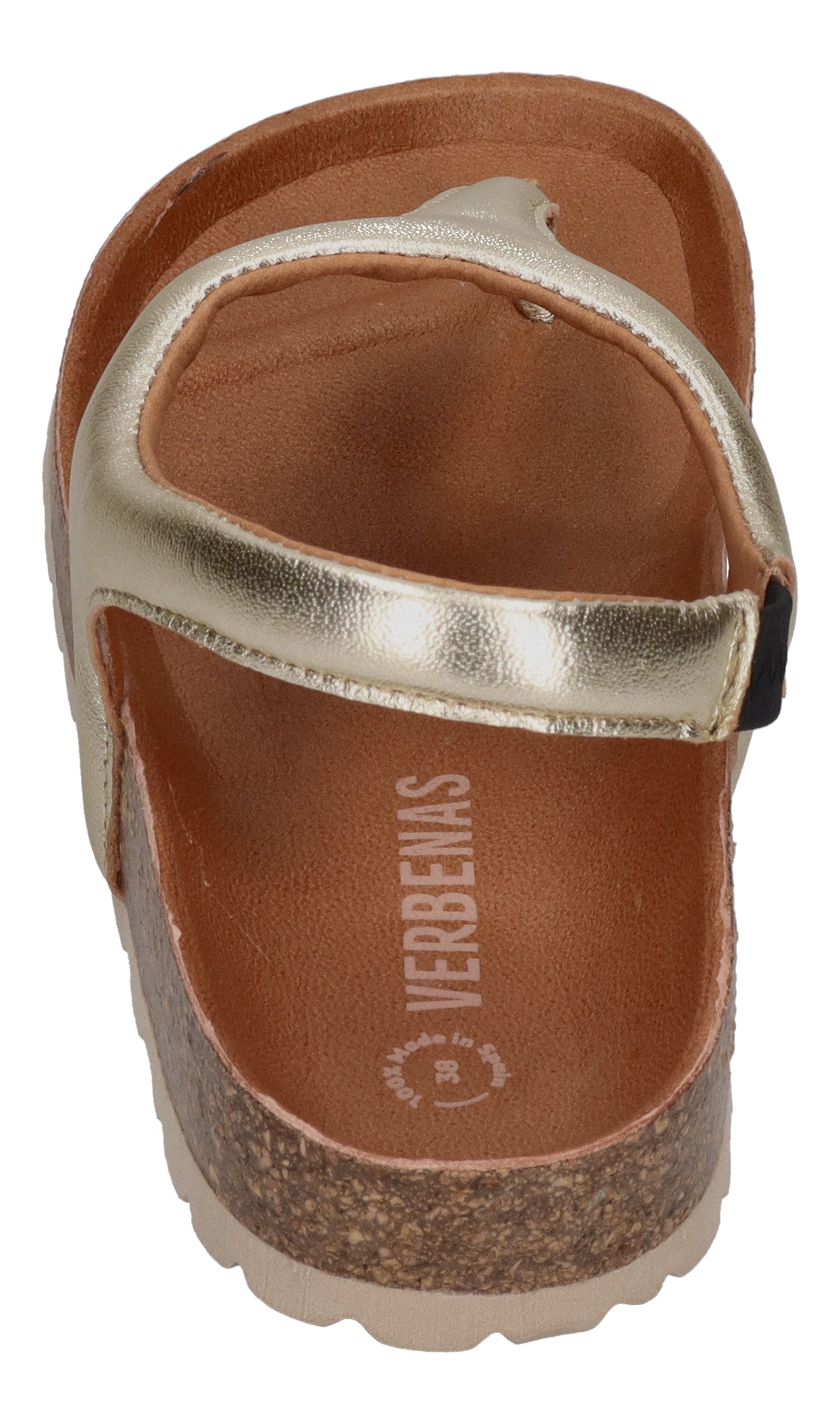 VERBENAS Damen Zehentrenner - REAGAN lame - oro