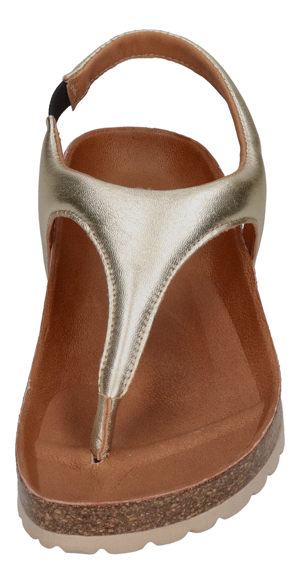 VERBENAS Damen Zehentrenner - REAGAN lame - oro