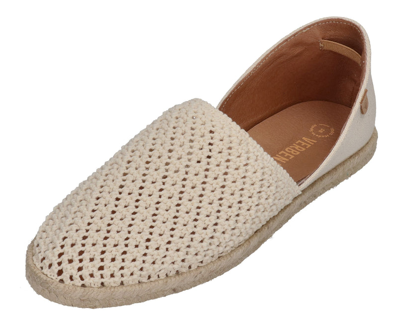 VERBENAS Damenschuhe Espadrilles CARMEN Ganchillo Canvas - crudo
