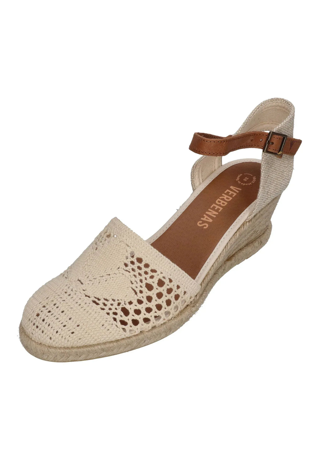 VERBENAS Damenschuhe Sandalette MALENA crochet lino - crudo