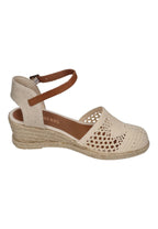 VERBENAS Damenschuhe Sandalette MALENA crochet lino - crudo