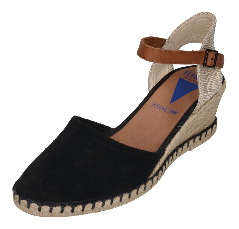 VERBENAS Damenschuhe Sandalette MALENA serraje - negro