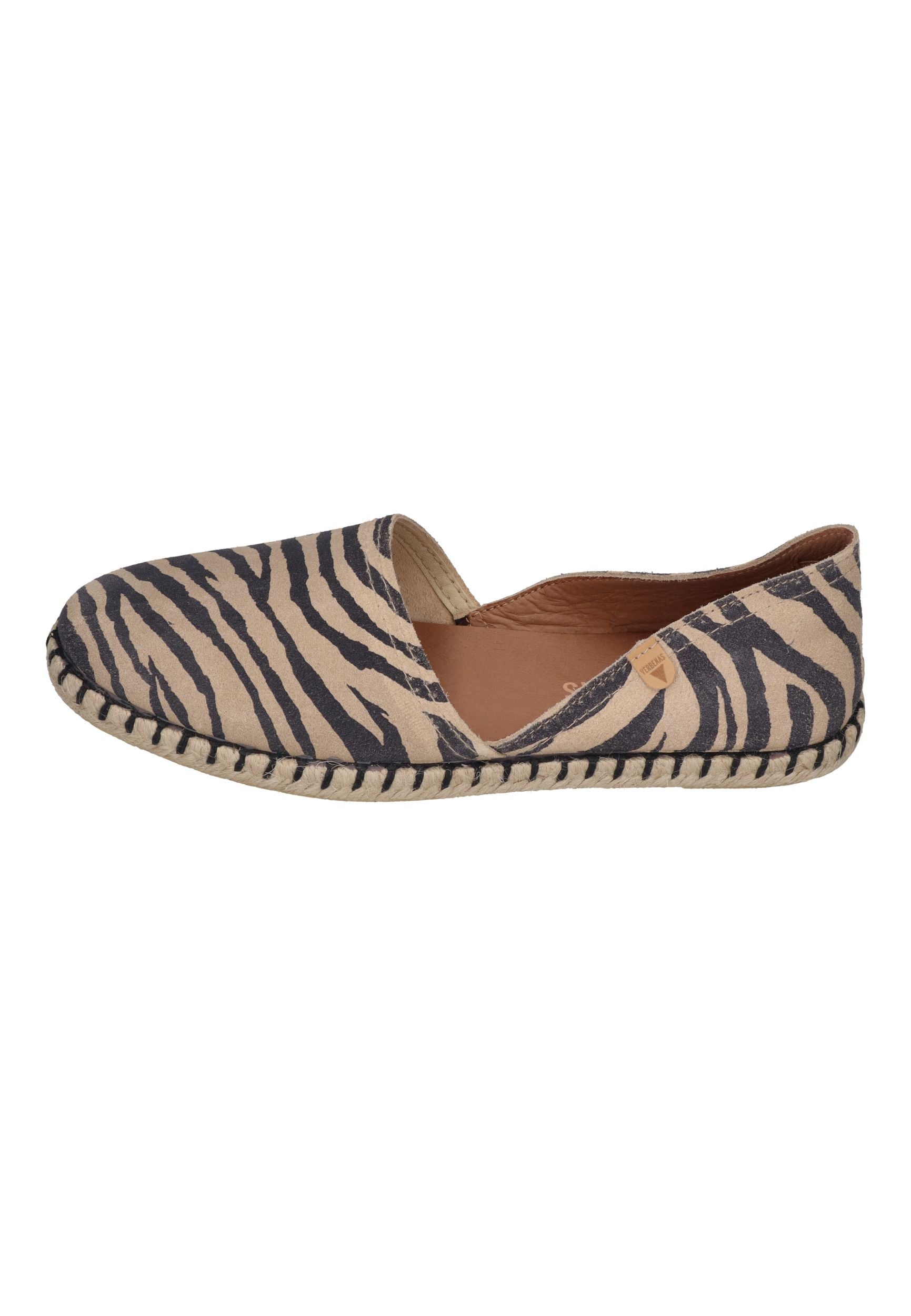 VERBENAS Damen Espadrilles CARMEN zebra camel