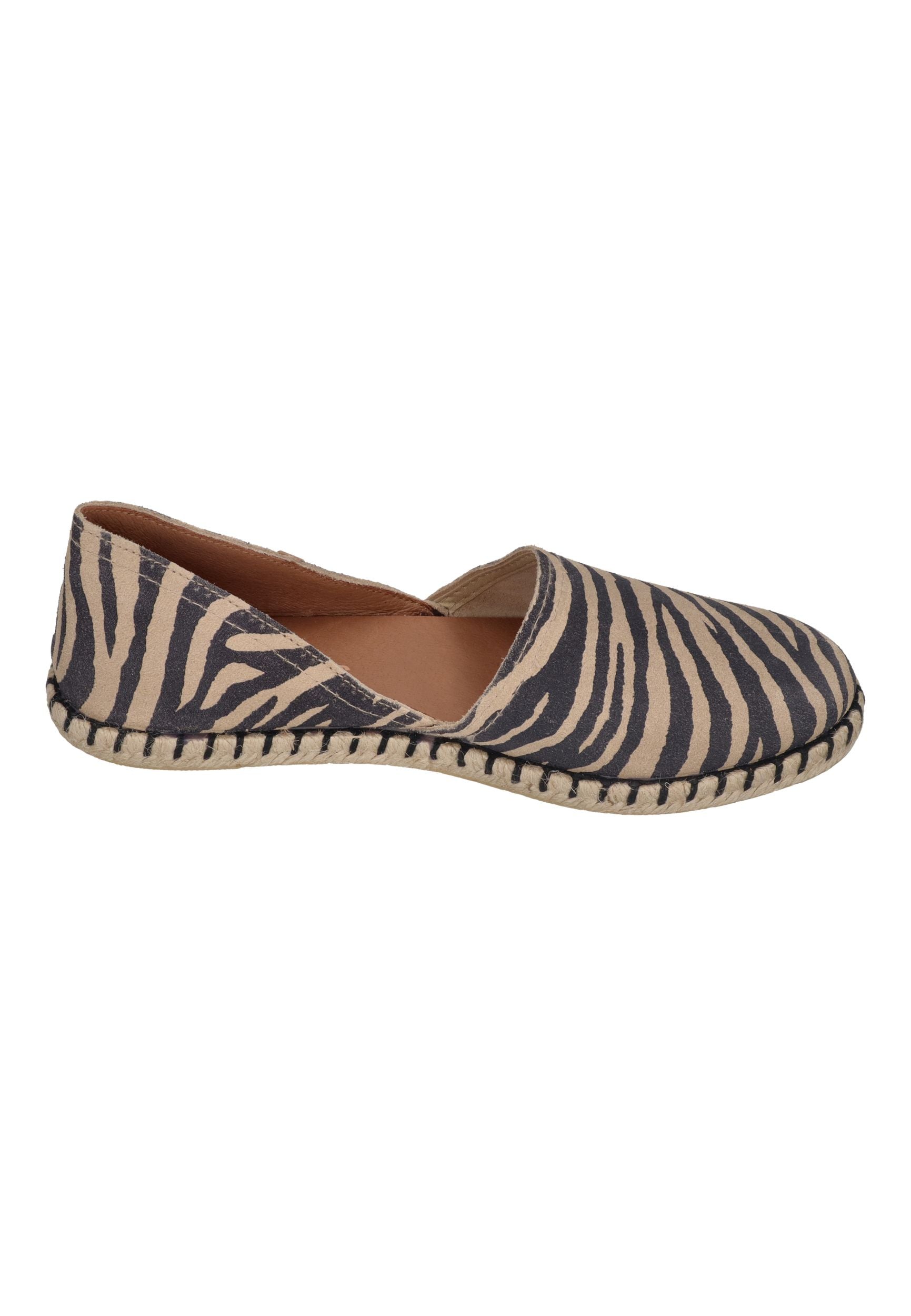 VERBENAS Damen Espadrilles CARMEN zebra camel