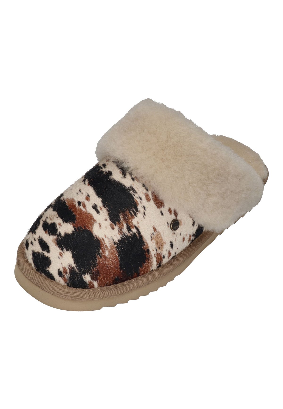WARMBAT Damen Hausschuhe COLLIE PRINT cow black