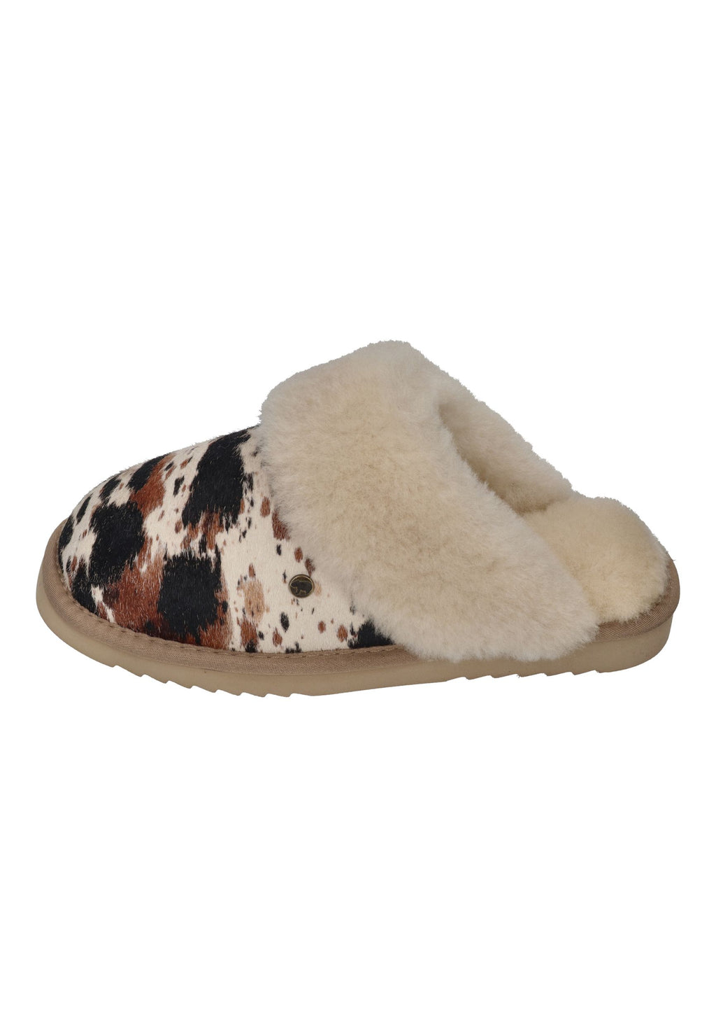 WARMBAT Damen Hausschuhe COLLIE PRINT cow black