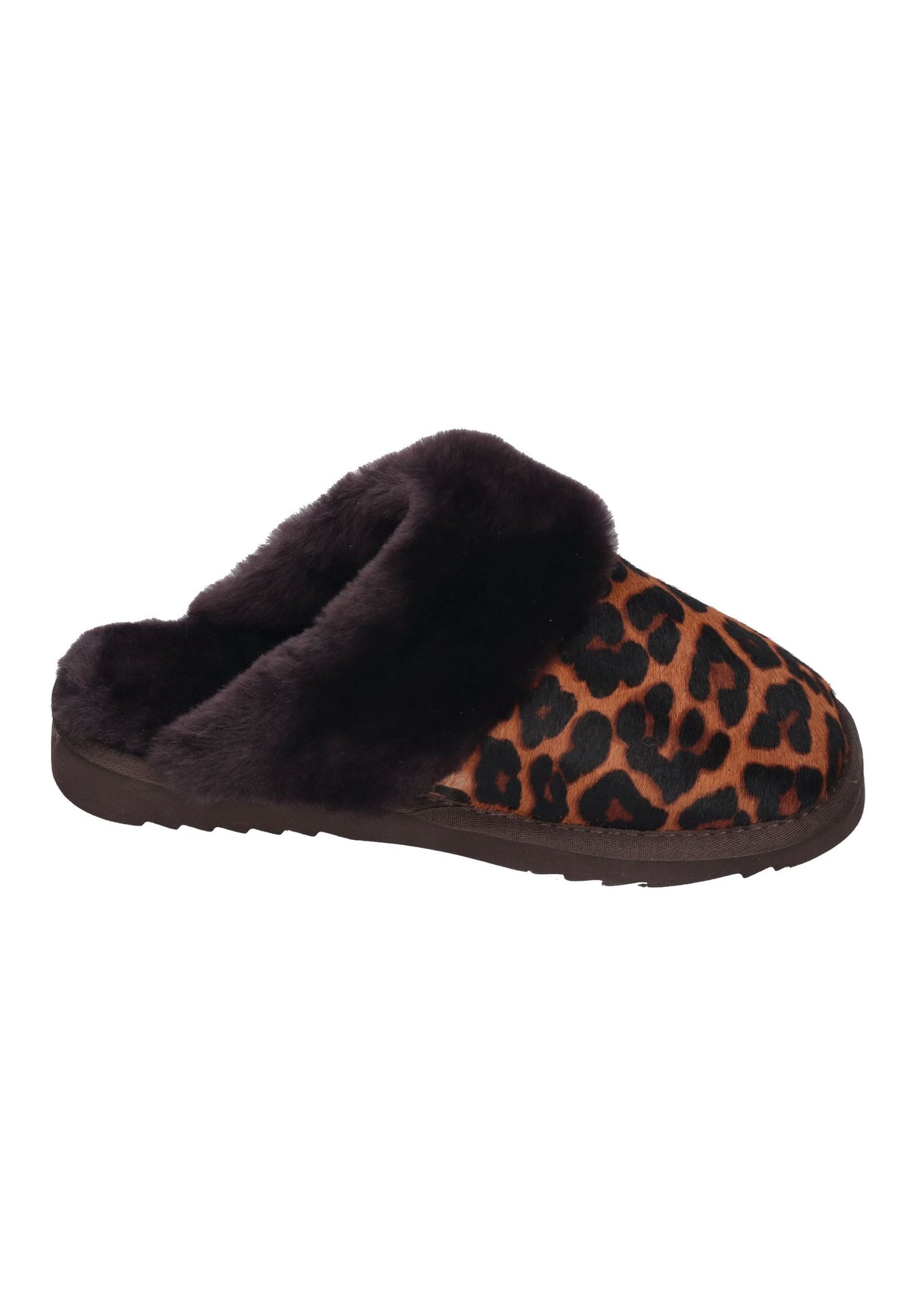 WARMBAT Damen Hausschuhe COLLIE PRINT panther cognac