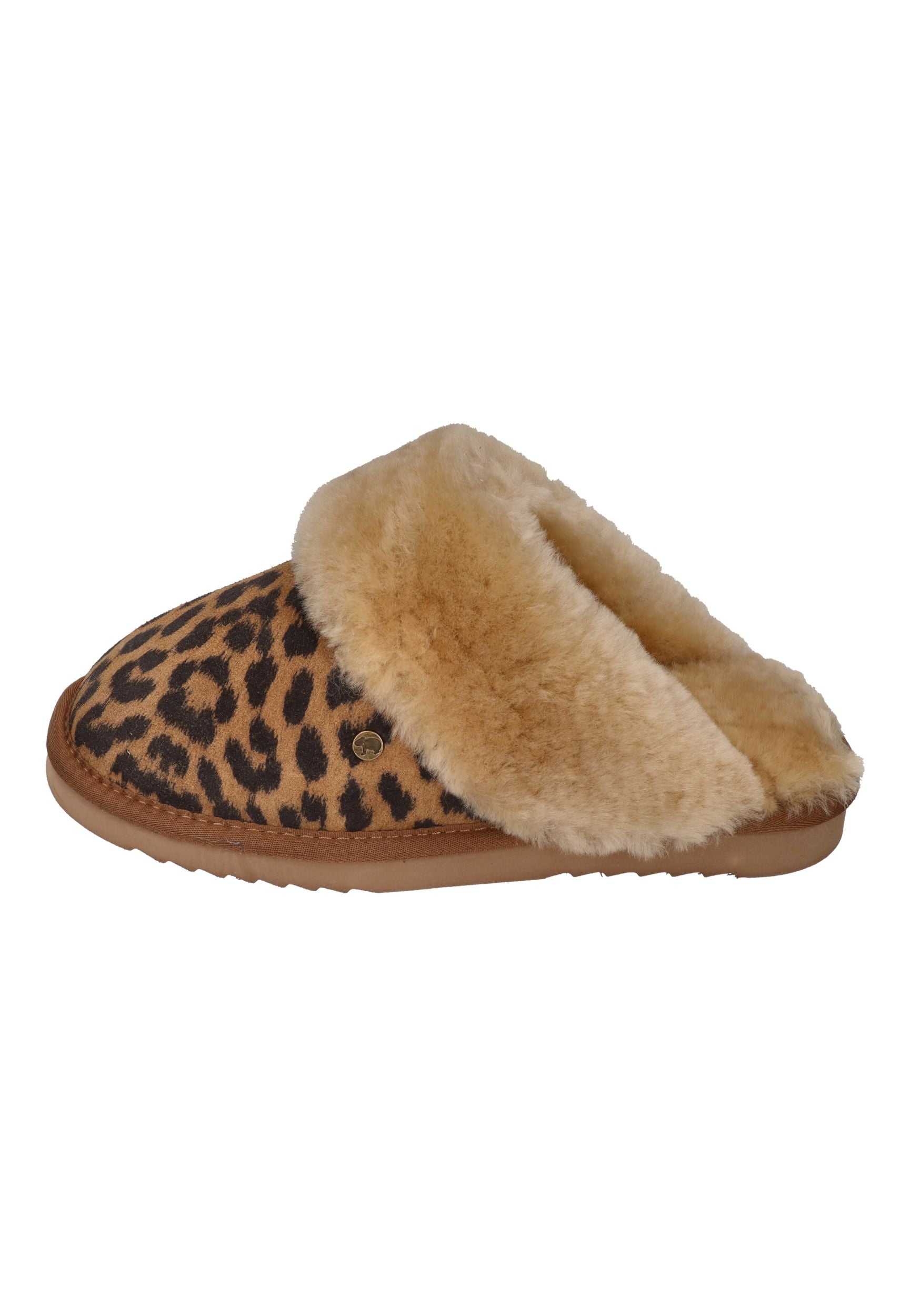 WARMBAT Damenschuhe Hausschuhe COLLIE PRINT PANTHER chestnut