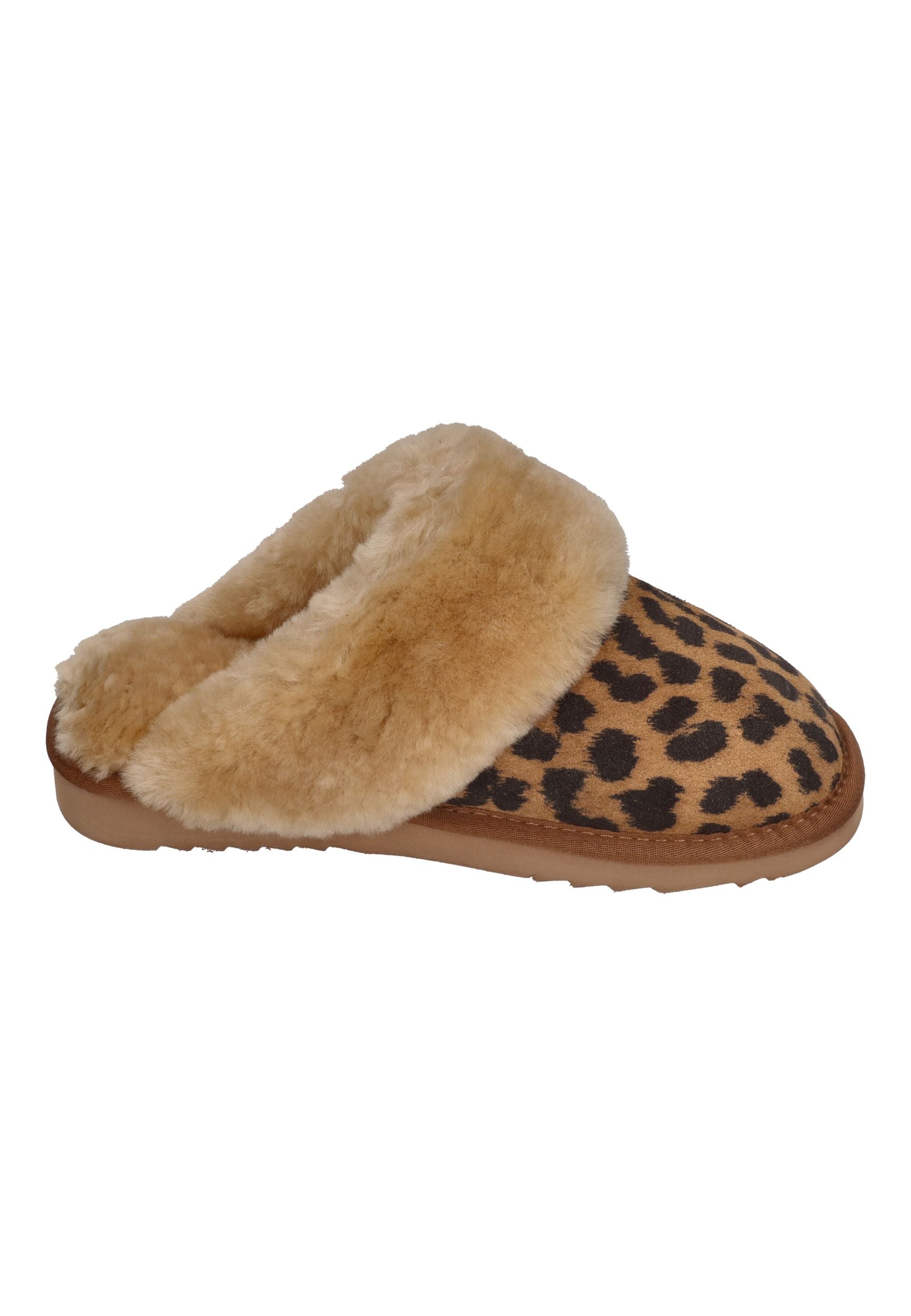 WARMBAT Damenschuhe Hausschuhe COLLIE PRINT PANTHER chestnut
