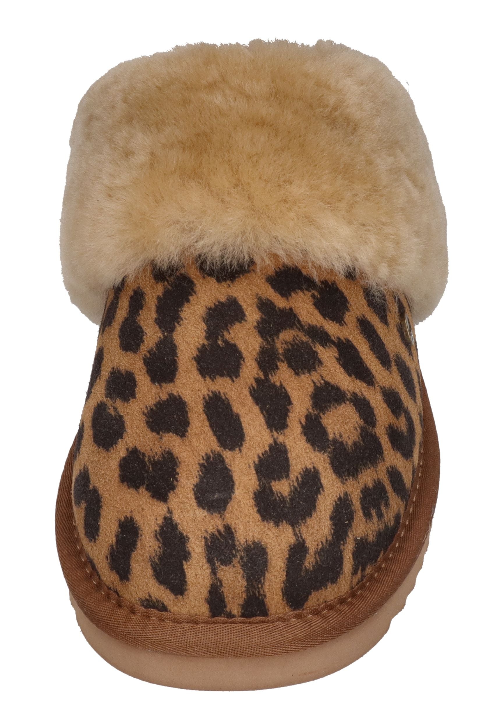 WARMBAT Damenschuhe Hausschuhe COLLIE PRINT PANTHER chestnut