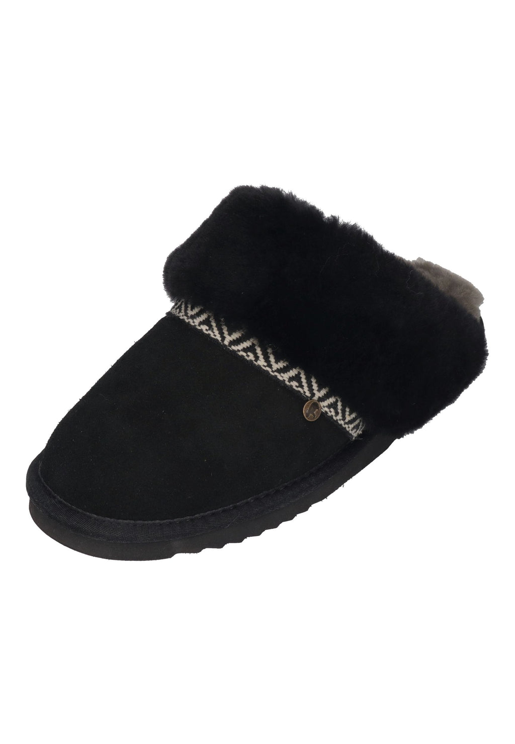 WARMBAT Damenschuhe Hausschuhe FLURRY SUEDE TAPE black