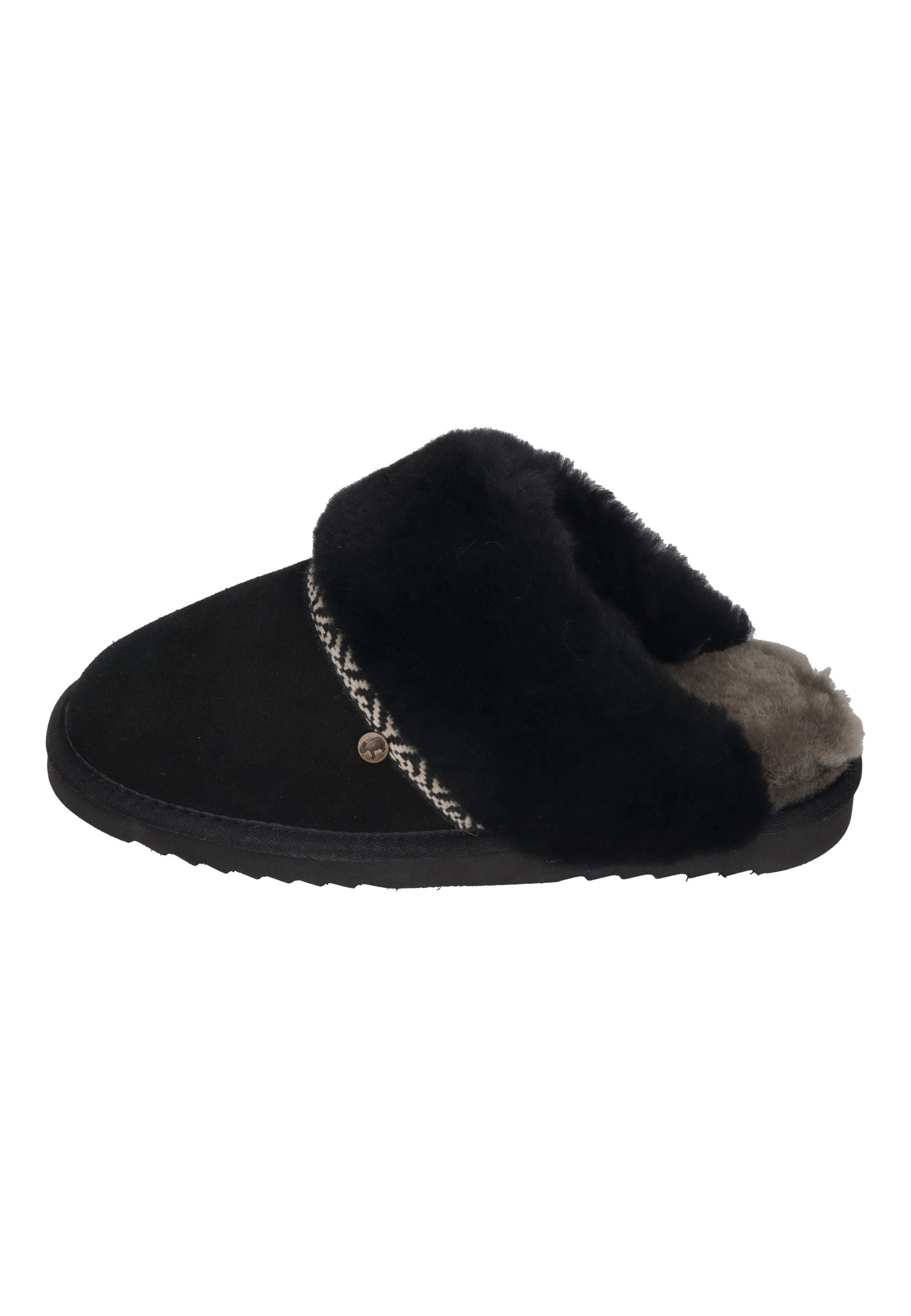 WARMBAT Damenschuhe Hausschuhe FLURRY SUEDE TAPE black