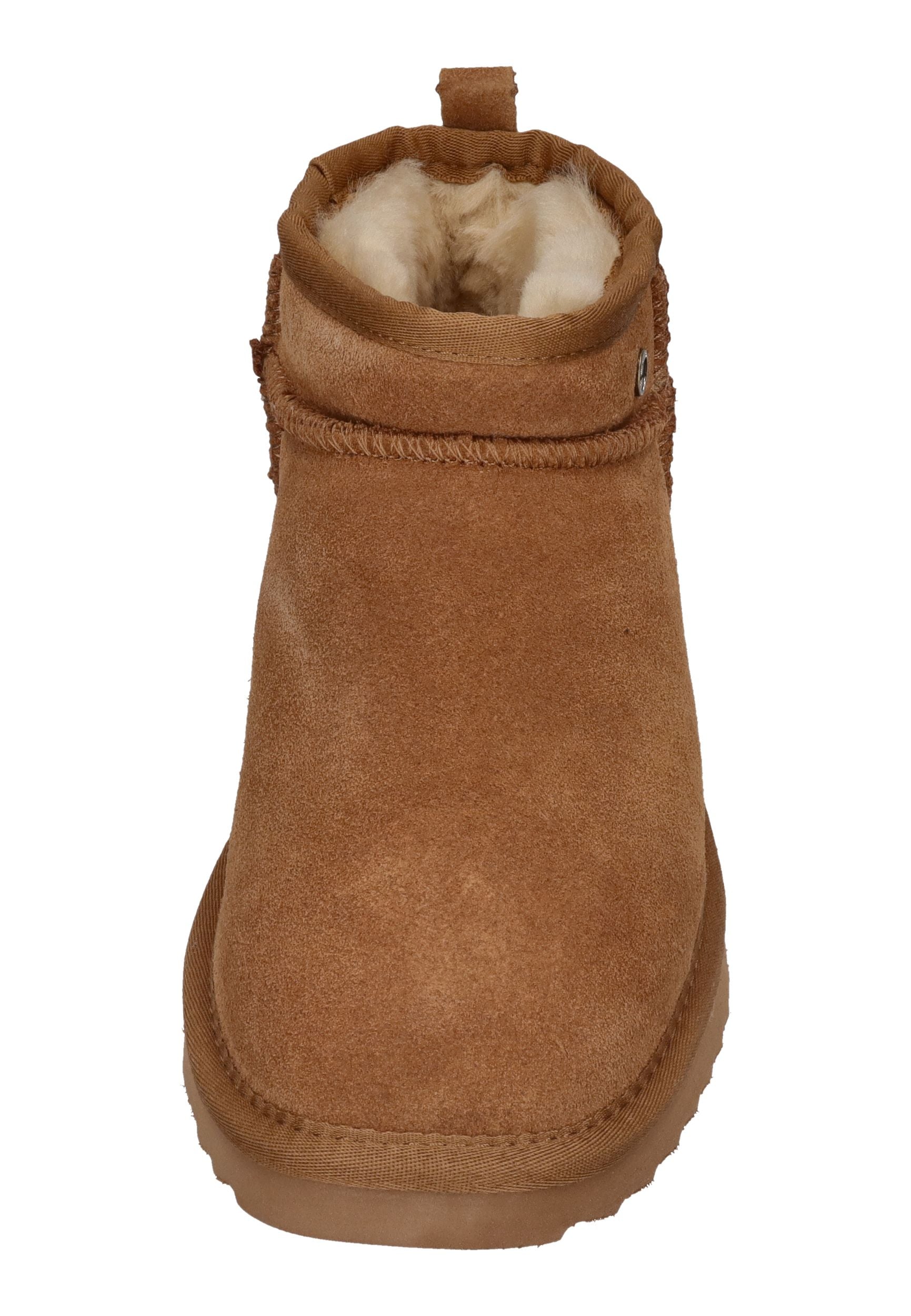 WARMBAT Damenschuhe Schaffell Booties DURACK cognac