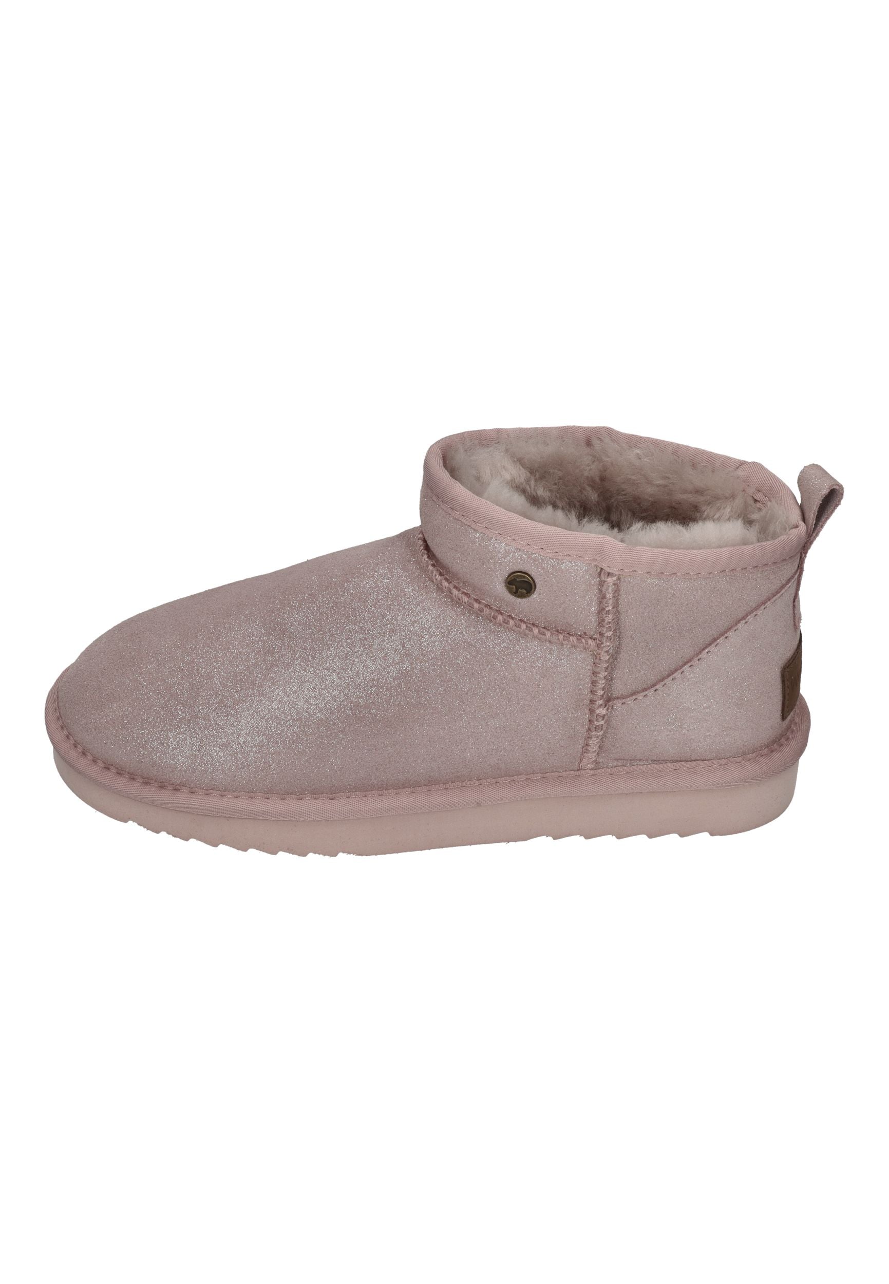 WARMBAT Damenschuhe Schaffell Booties DURACK metalic silver