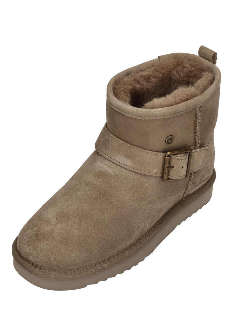 WARMBAT Damenschuhe Schaffell Booties WALLABY BUCKLE moss
