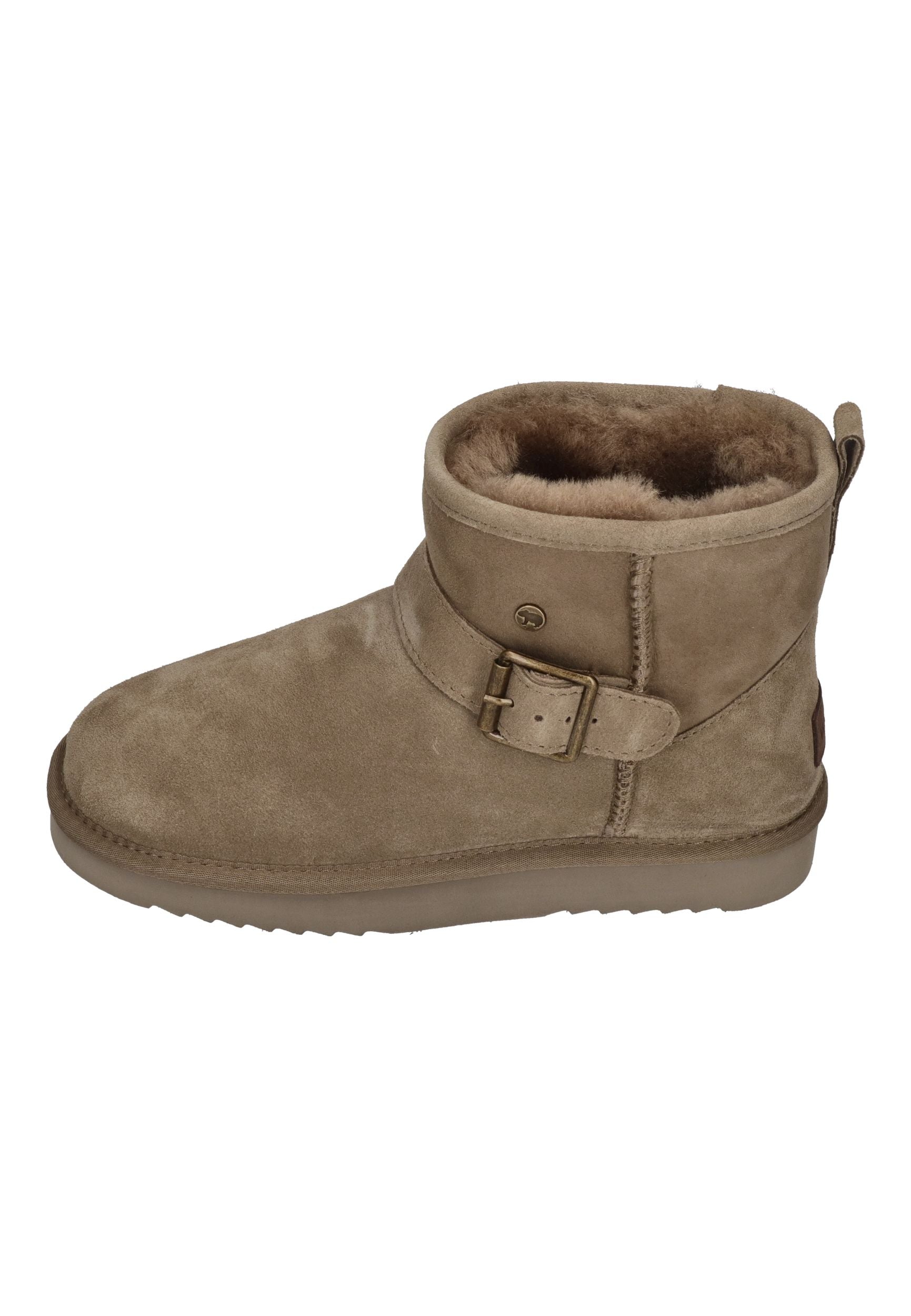 WARMBAT Damenschuhe Schaffell Booties WALLABY BUCKLE moss