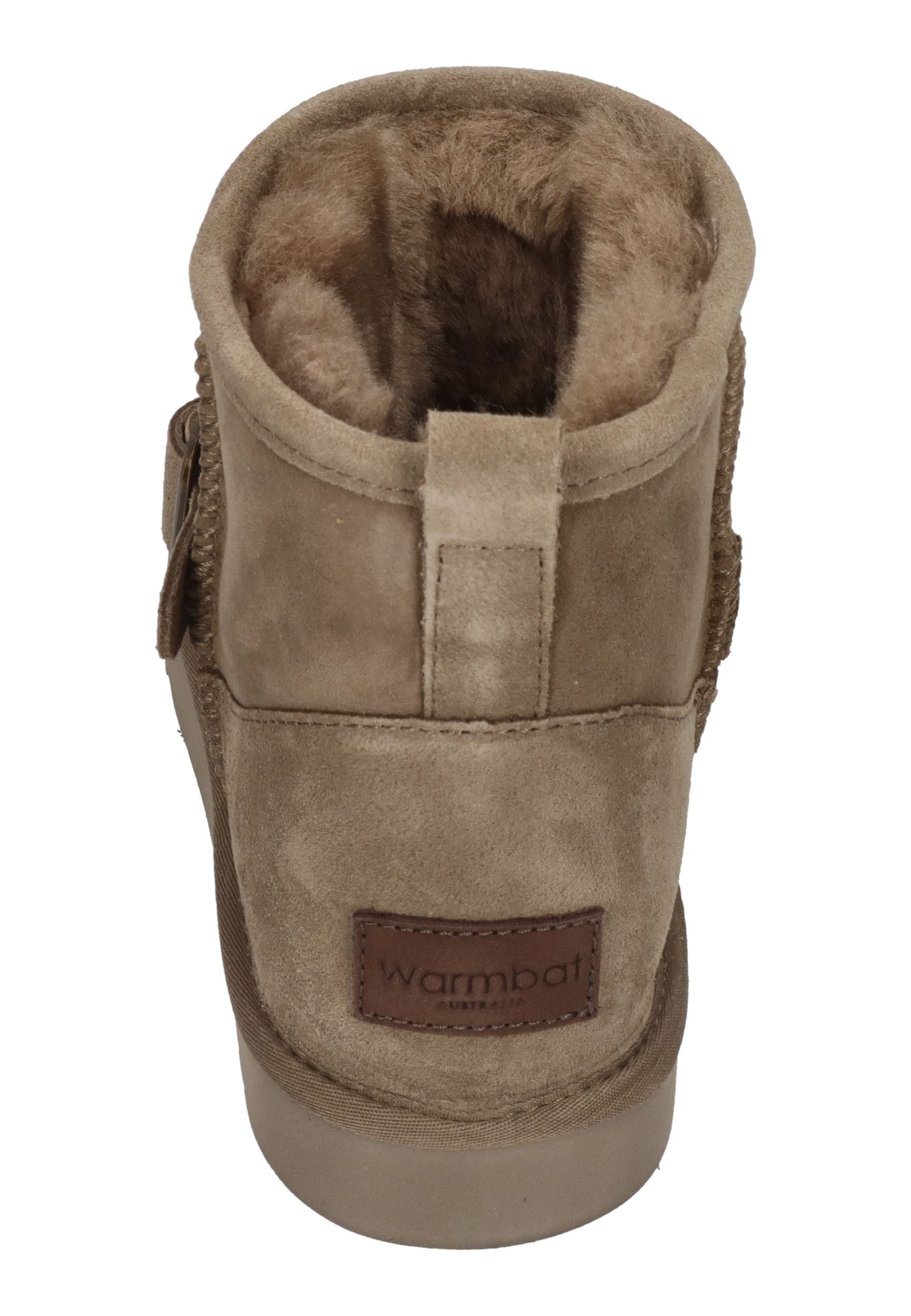 WARMBAT Damenschuhe Schaffell Booties WALLABY BUCKLE moss