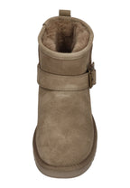 WARMBAT Damenschuhe Schaffell Booties WALLABY BUCKLE moss