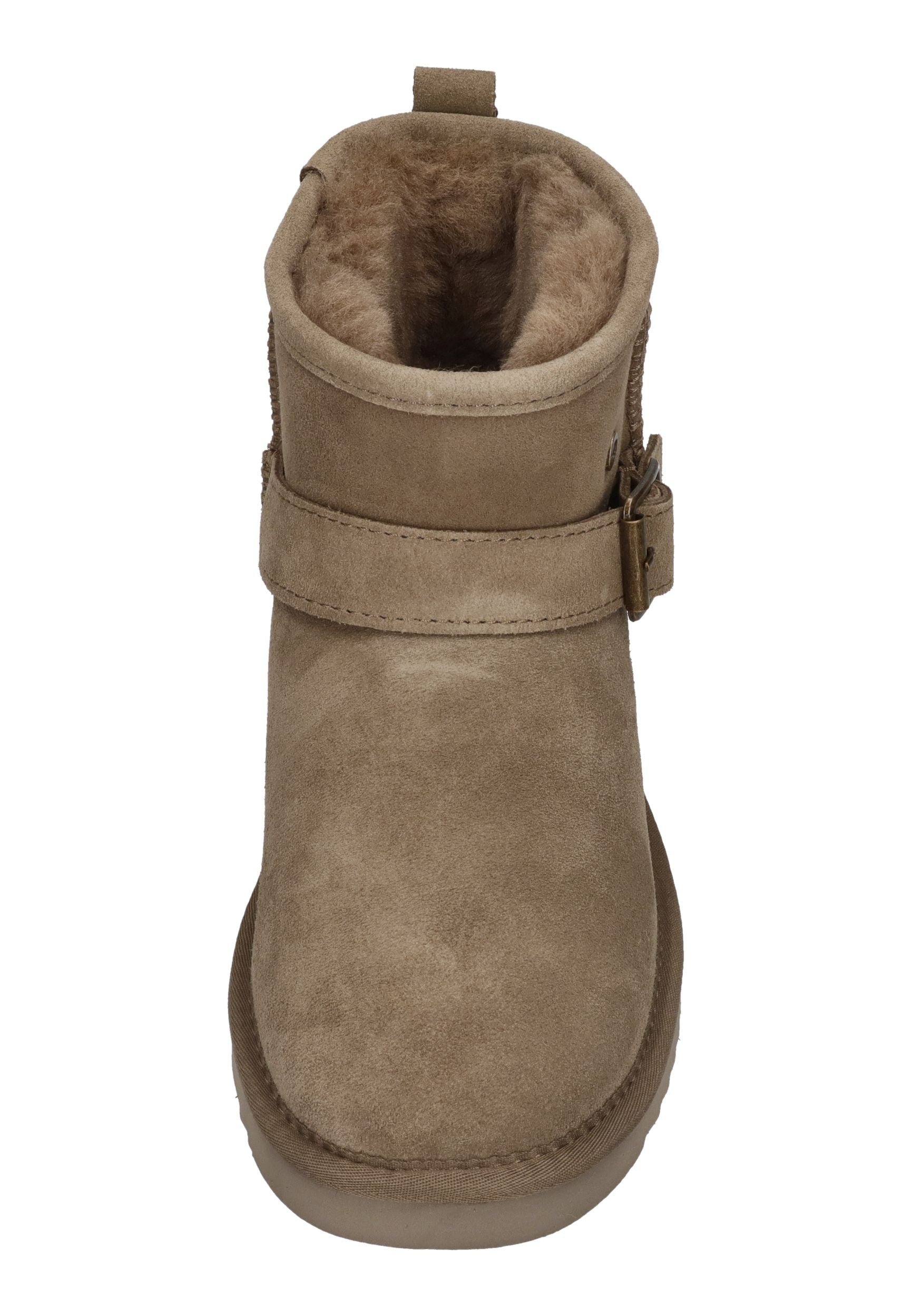 WARMBAT Damenschuhe Schaffell Booties WALLABY BUCKLE moss