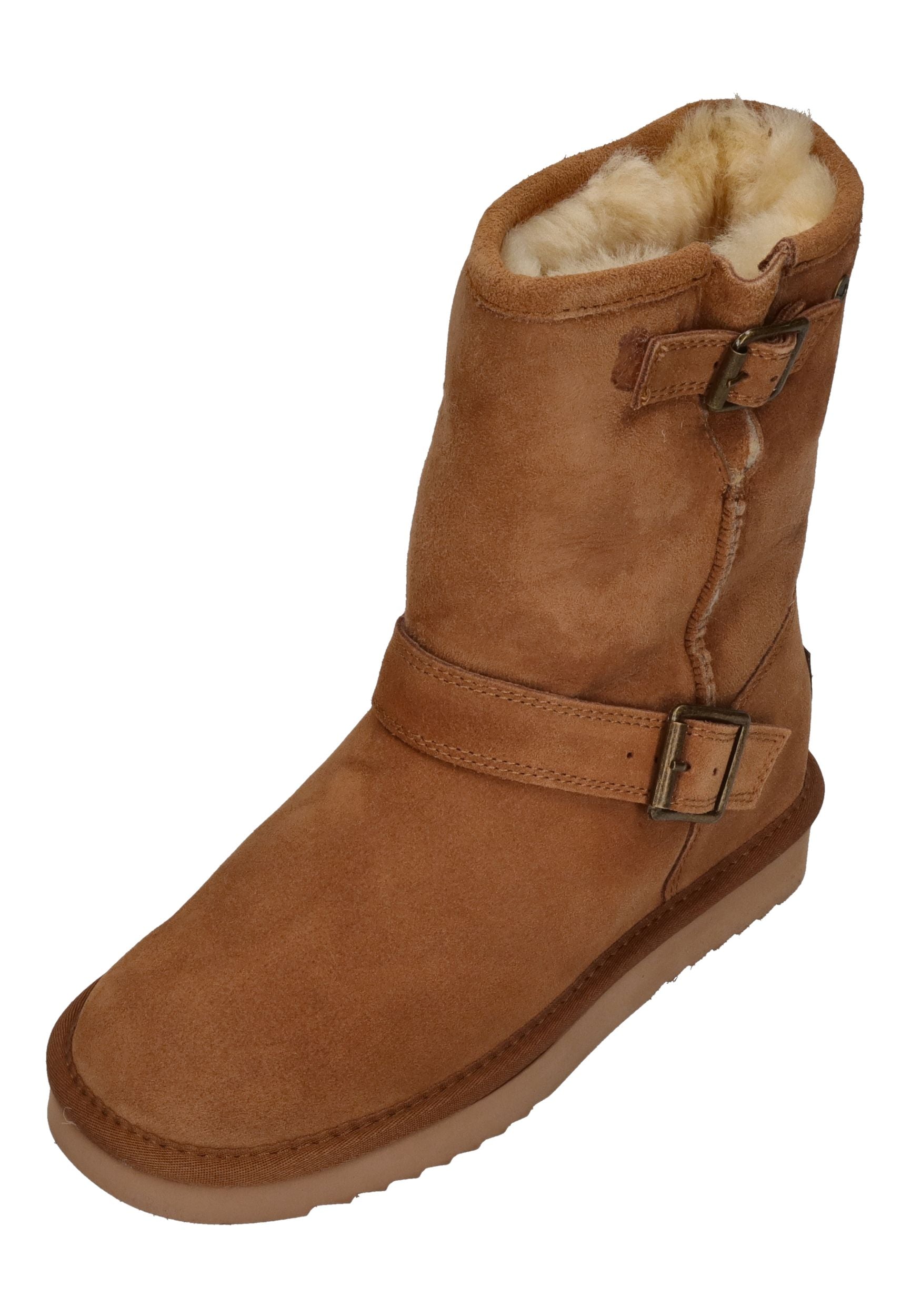 WARMBAT Damenstiefel Boot KANGAROO BUCKLE cognac