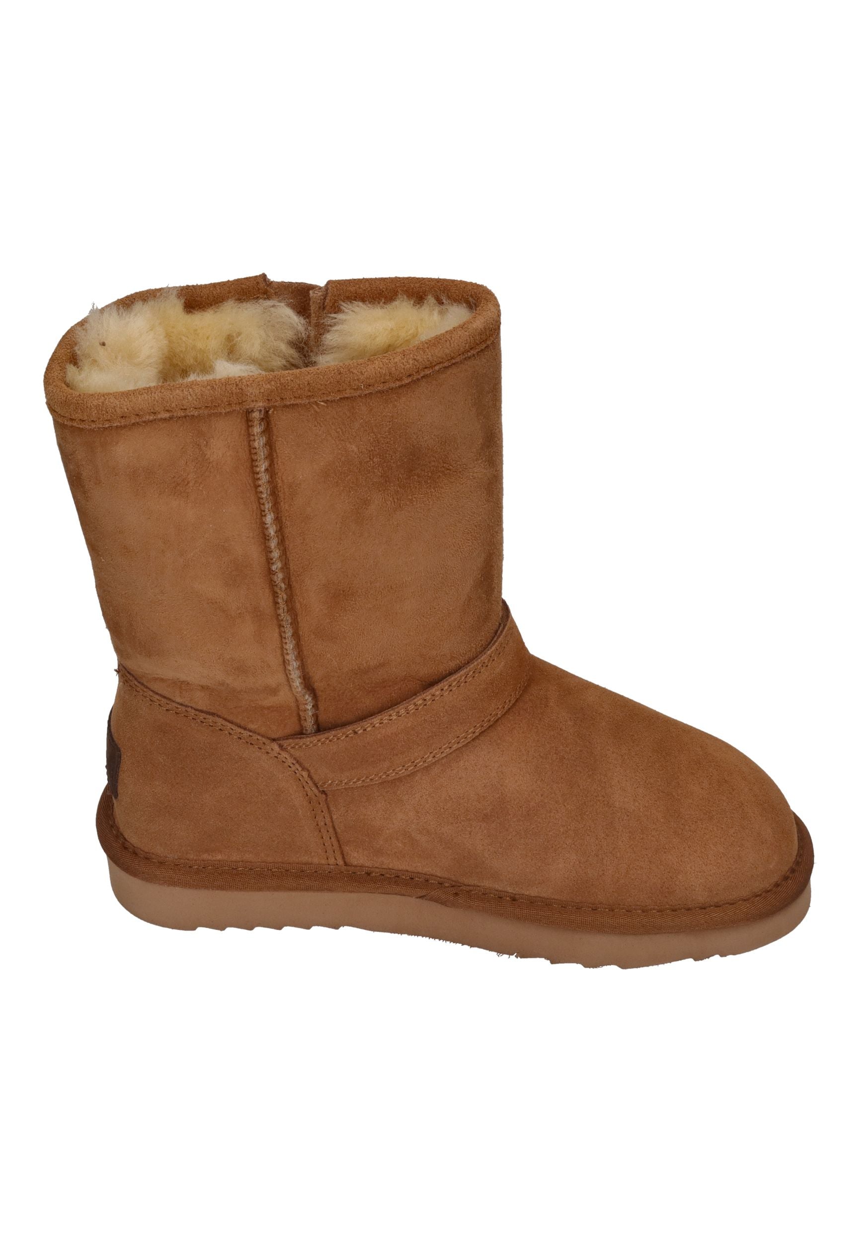 WARMBAT Damenstiefel Boot KANGAROO BUCKLE cognac