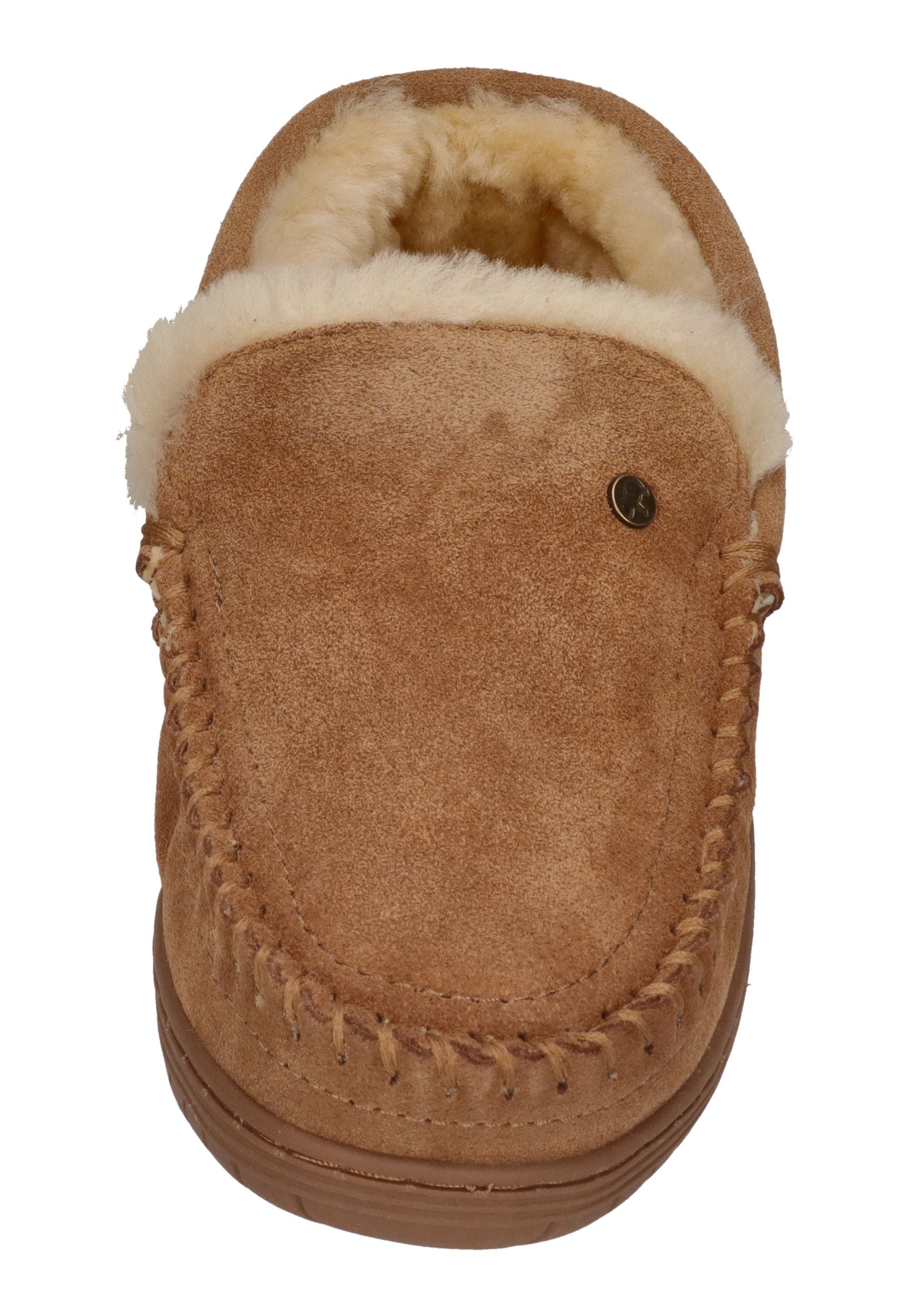 WARMBAT Herrenschuhe Hausschuhe GRIZZLY SUEDE - cognac