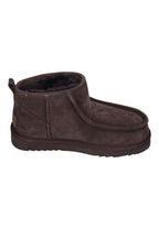 WARMBAT Lammfell gefütterte Damen Booties BARUNGA choco