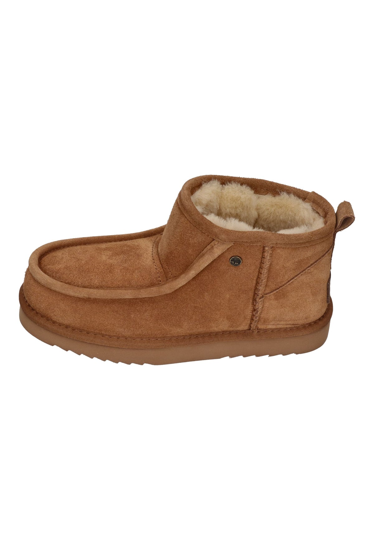 WARMBAT Lammfell gefütterte Damen Booties BARUNGA cognac