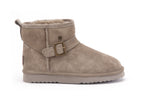 WARMBAT Damenschuhe Schaffell Booties WALLABY BUCKLE moss