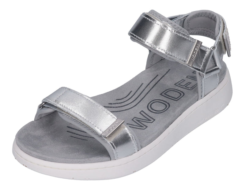 WODEN Damenschuhe Sandalen - LINE METALLIC WL714 - silver