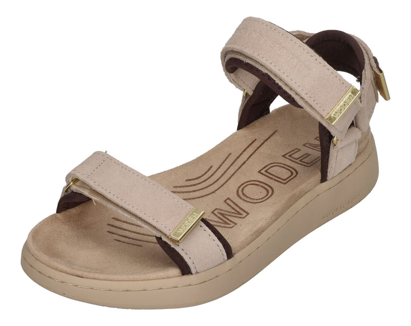 WODEN Damenschuhe Sandalen - LINE SUEDE WL932 - coffee cream