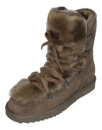 WARMBAT Damenschuhe Schaffell Booties MOONBI SUEDE - moss