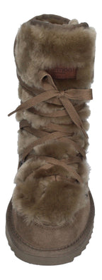 WARMBAT Damenschuhe Schaffell Booties MOONBI SUEDE - moss