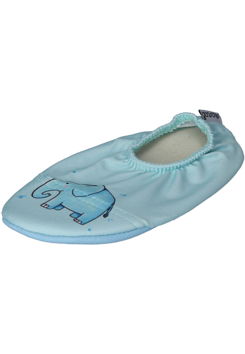 SLIPSTOP Kinder Hausschuhe Badeschuhe HANT Elefant blau