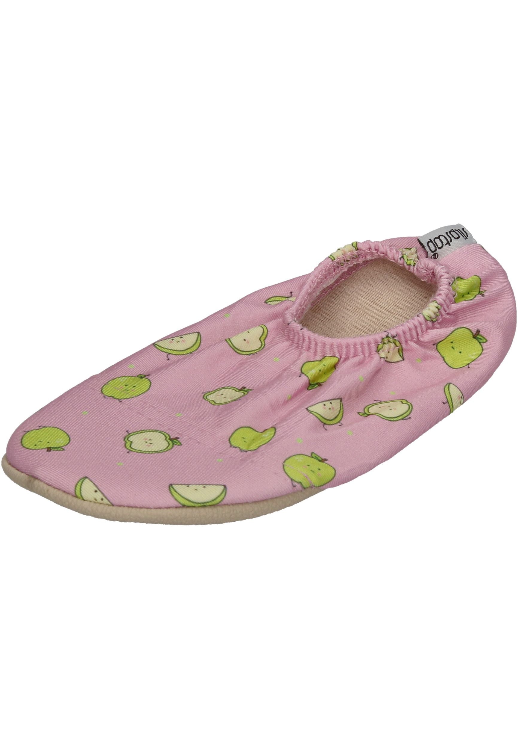 SLIPSTOP Kinder Hausschuhe Badeschuhe APPLE rose yellow