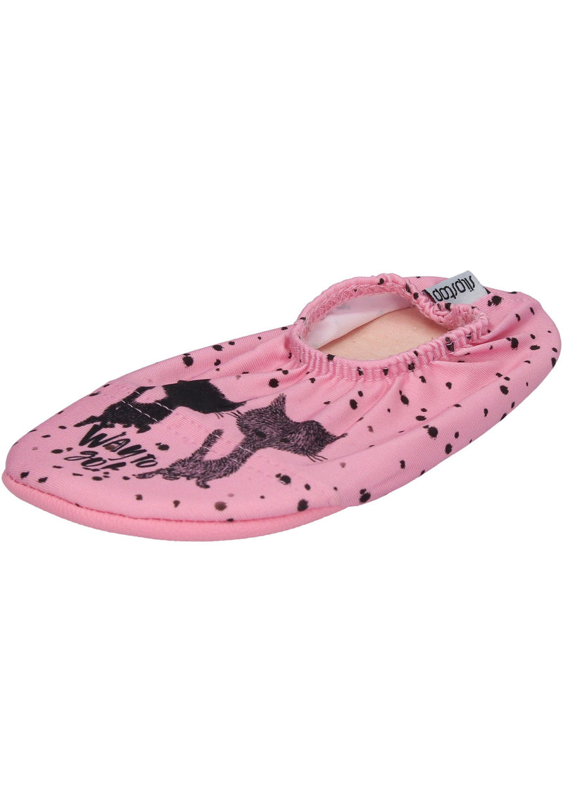 SLIPSTOP Kinder Hausschuhe Badeschuhe CAT WAY - Rosa