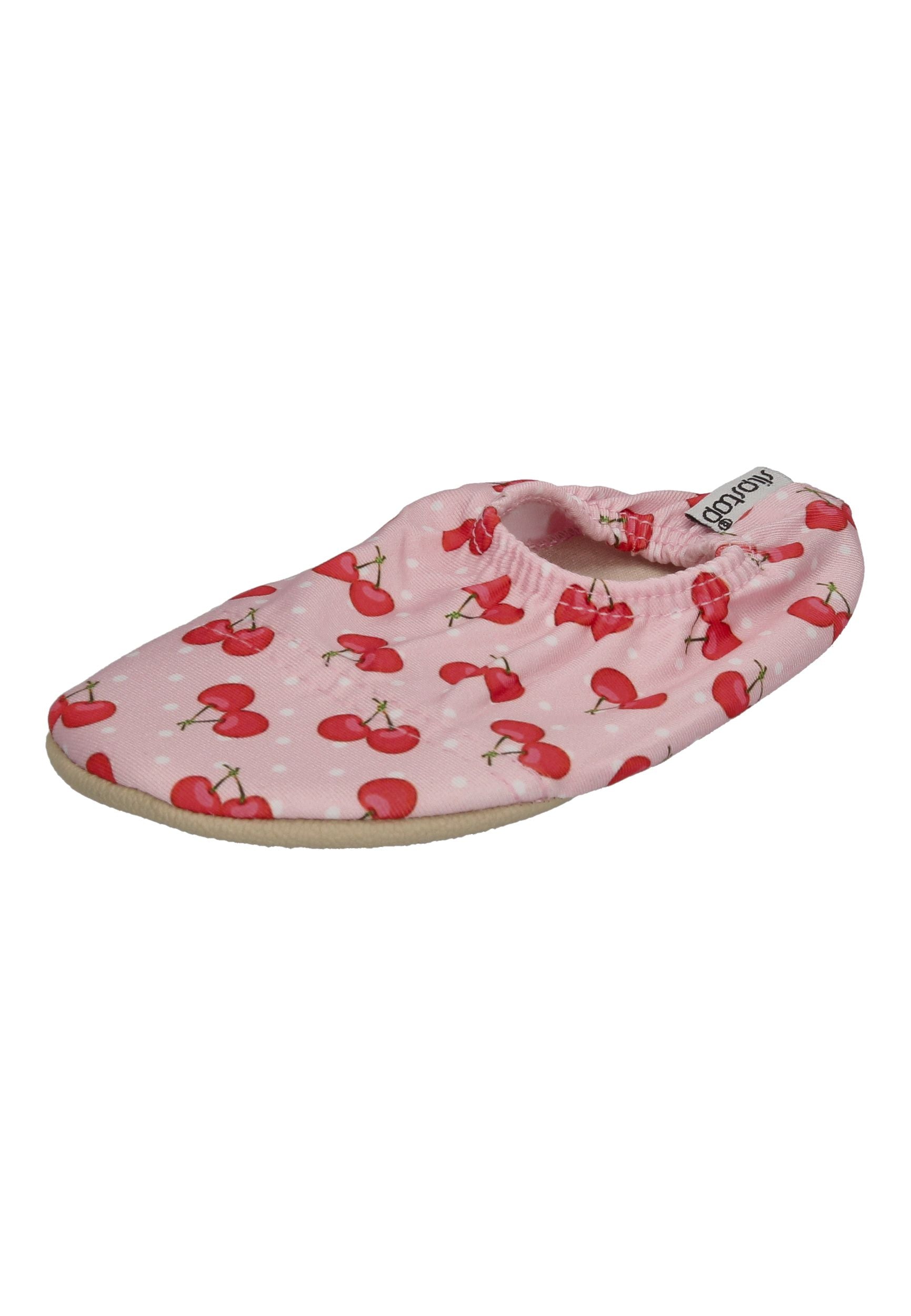 SLIPSTOP Kinder Hausschuhe Badeschuhe CHERRY Kirschen