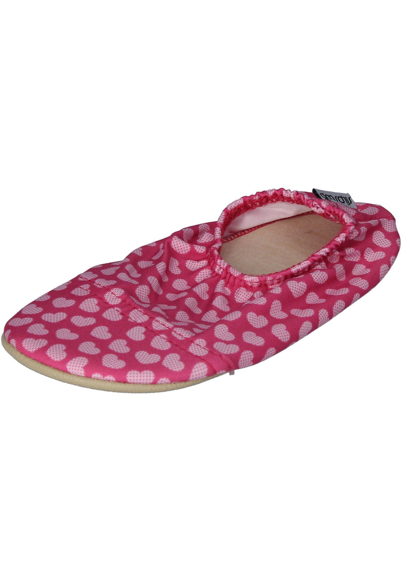 SLIPSTOP Kinder Hausschuhe Badeschuhe DREAM Herzchen rosa