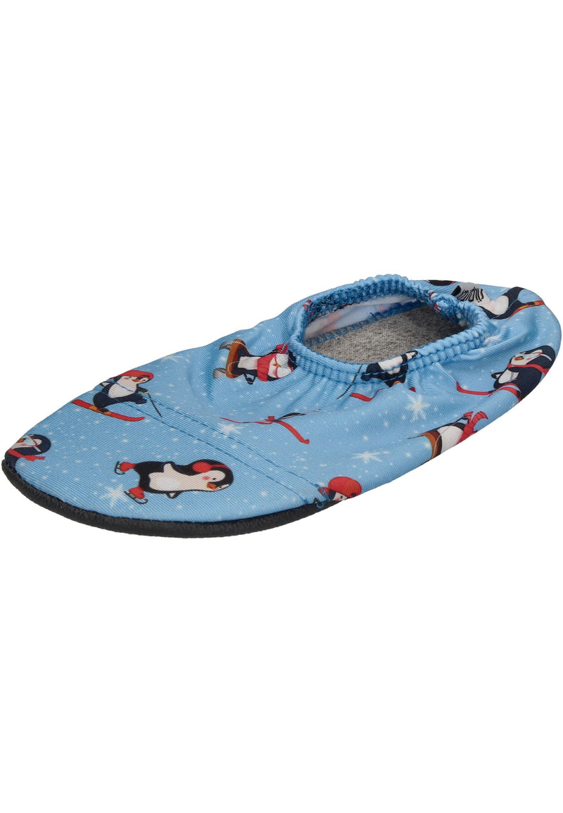 SLIPSTOP Kinder Hausschuhe Badeschuhe HILARIOUS hellblau