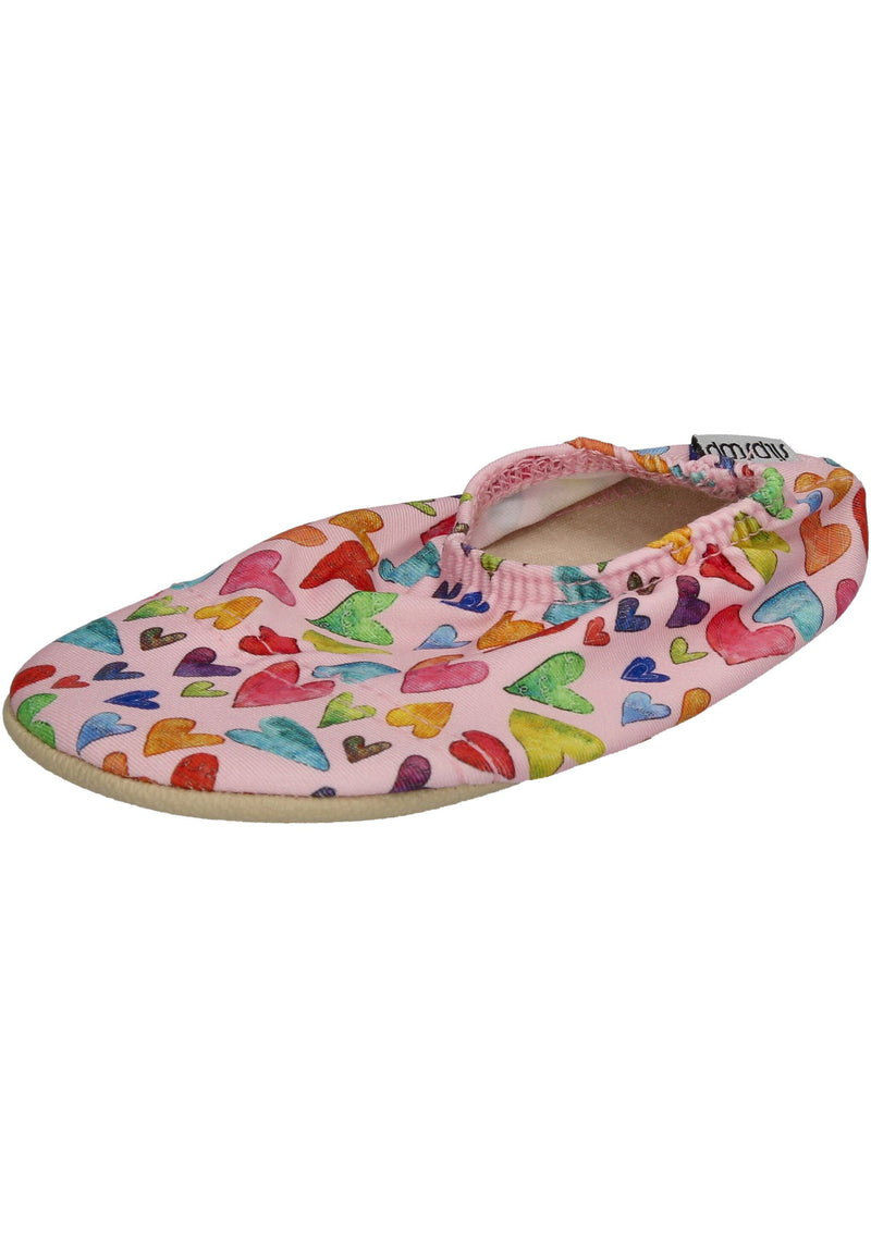 SLIPSTOP Kinder Hausschuhe Badeschuhe MINTY - Herzchen