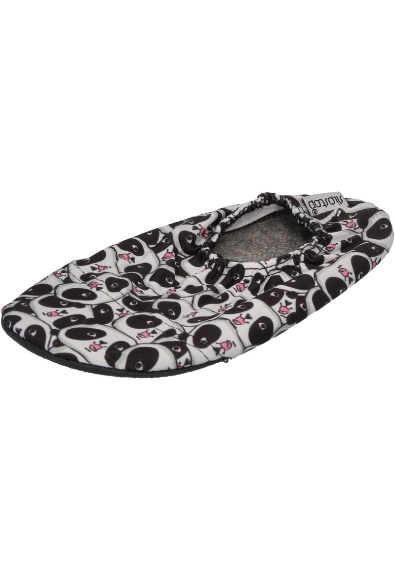 SLIPSTOP Kinder Hausschuhe Badeschuhe PANDA black white