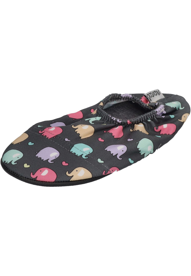 SLIPSTOP Kinder Hausschuhe Badeschuhe WINNIE Elefant black