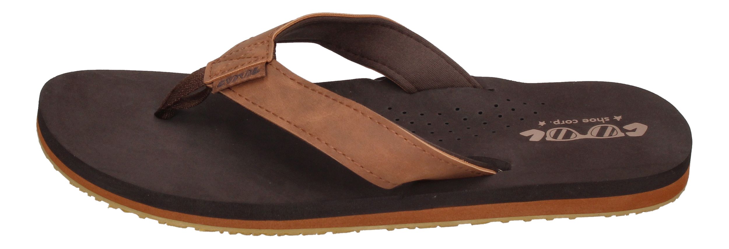 COOL SHOE Herren Zehentrenner in Übergröße COOL SIN brown